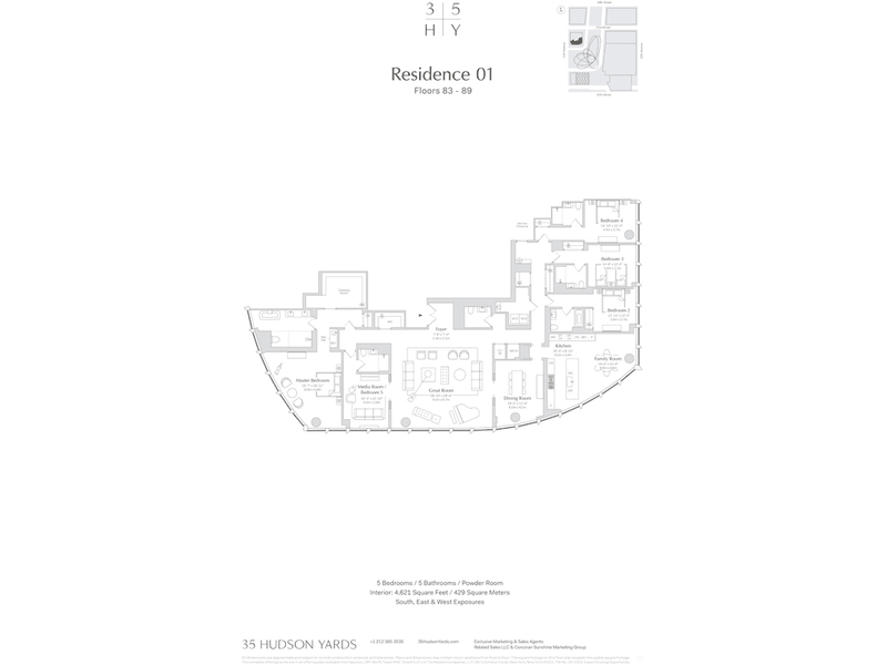 35 Hudson Yards, New York, NY, 10001 5 BR for sale, apartment sales