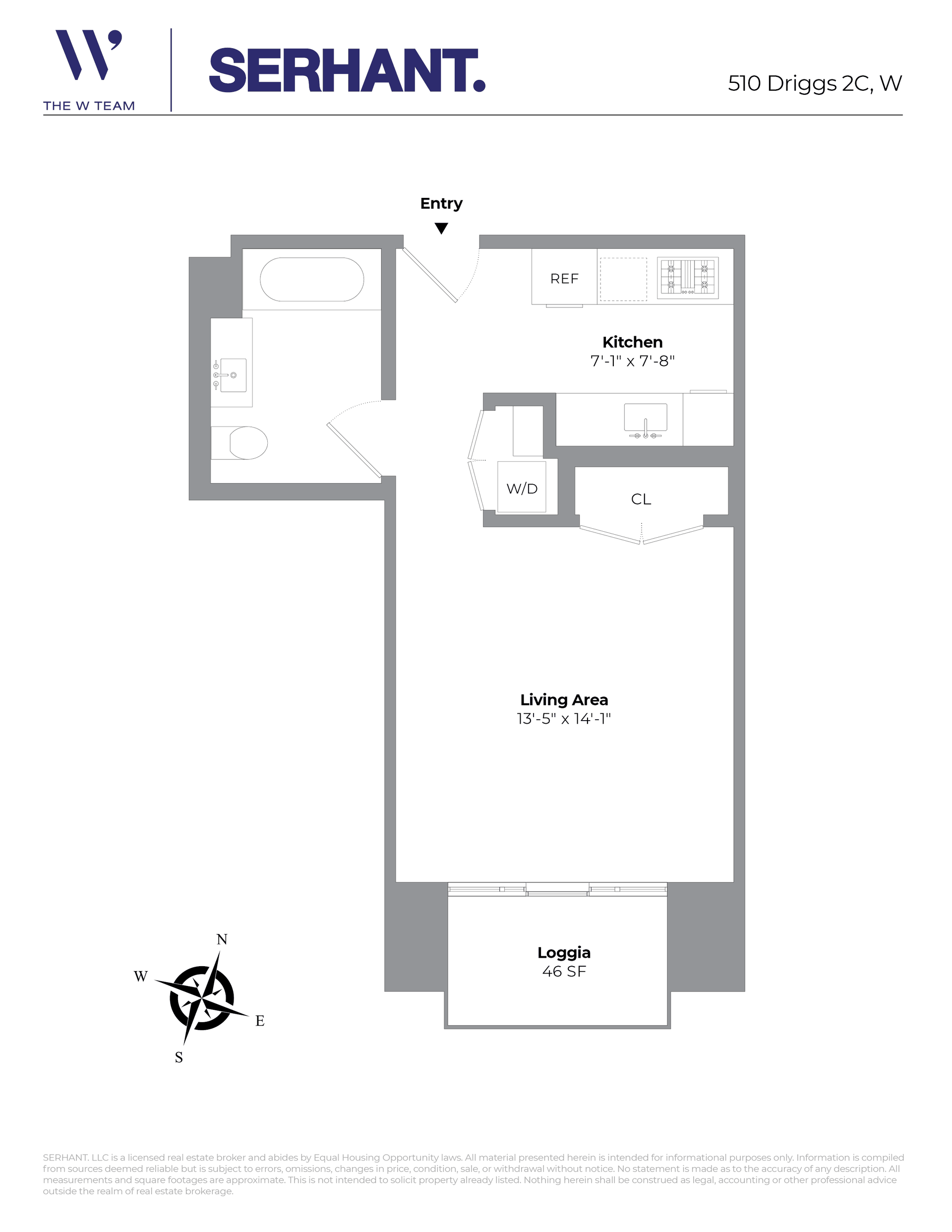 510 Driggs Avenue, Brooklyn, NY, 11211 Studio for rent, apartment