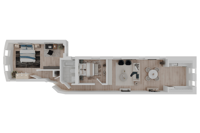 2 Bed Alternate Layout 2D