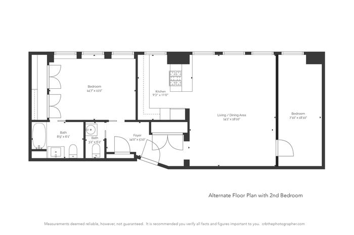Alternative 2 bd Floor Plan