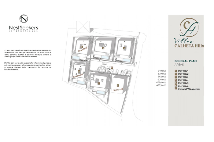 General Condominium plan. Plots areas.