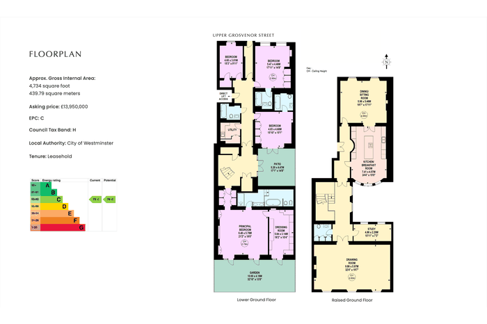 Upper Grosvenor Street Duplex for Sale - Floorplan