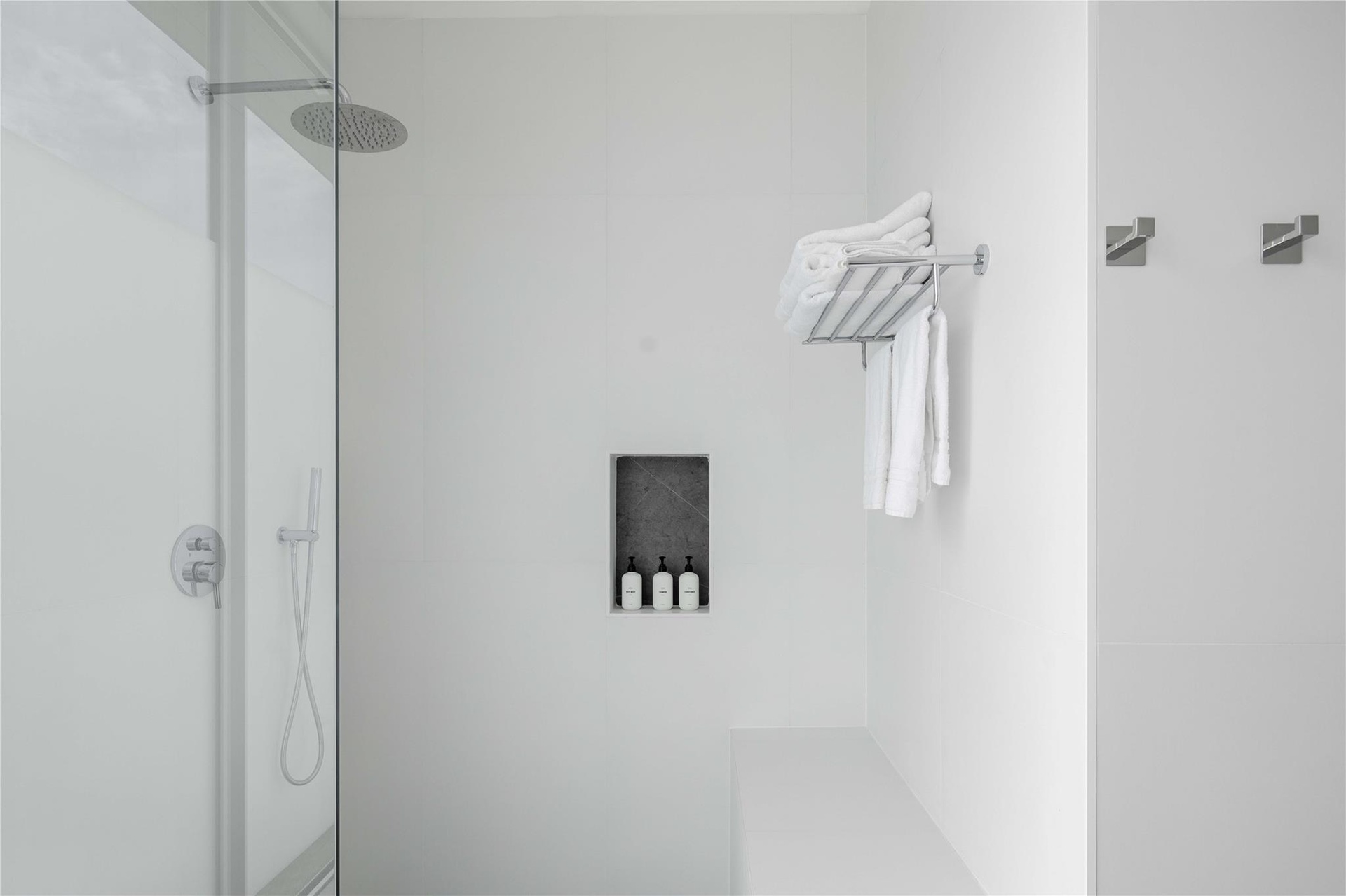 Bathroom with tiled shower