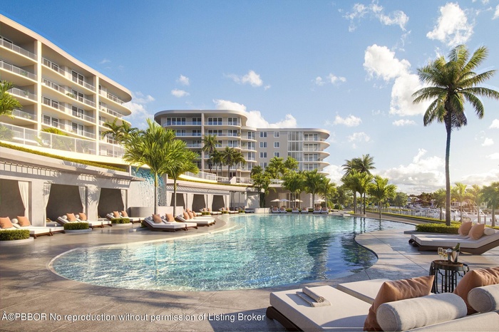 Lap pool with 6 communal cabanas and 6 private available for additional purchase