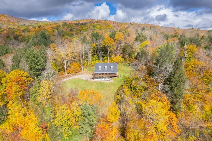 Birds eye view of property