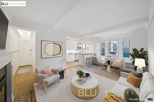 This unique extra large one bedroom boasts crisp functional modernity along with prewar charm.