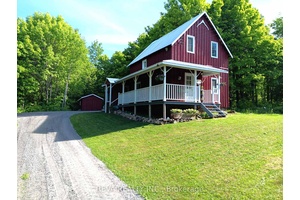 Five minutes from Maple leaf Ontario is a quaint 2 bedroom farmhouse built in 1917 on 6 wooded acres with ultimate privacy just waiting for a unique buyer, that longs ...