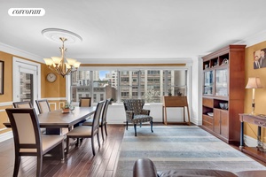 Apartment A606 is an oversized, bright one bedroom, one bathroom home overlooking lush tree tops and drawing in lovely light from large north facing windows in every room.