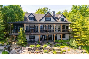 Remarkable Muskoka lakeside retreat on Six Mile Lake, on year round municipal road, only 90 minutes from GTA.