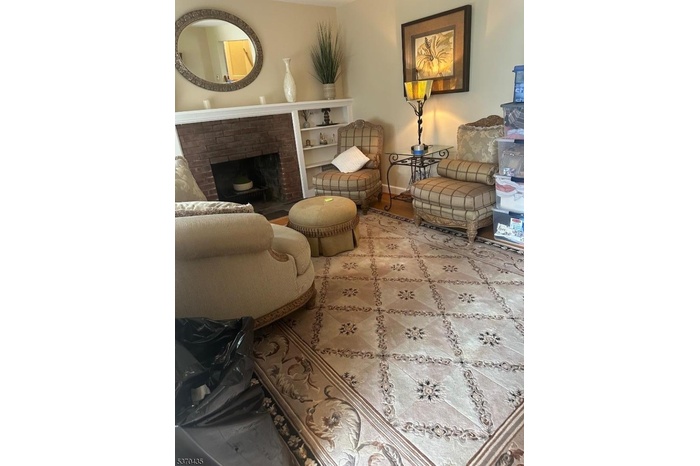 Living room with fireplace