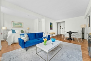 Sunny, Spacious amp ; Quiet Alcove Studio Roomy and peaceful, this high floor Junior one bedroom home faces south over West 73rd Street, looking out onto beautiful pre war homes.