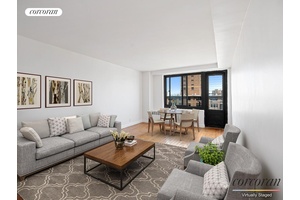 This top floor oversized one bedroom, one bathroom unit at Willoughby Walk Co ops offers approximately 700 square feet of thoughtfully designed space.