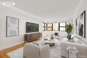 Located at 345 East 69th Street, an intimate full service co op, this spacious 1 bedroom, 1 bathroom home is cloaked in natural light.