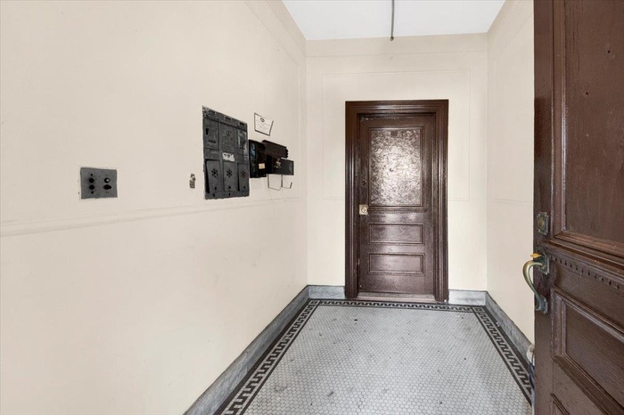 Hallway with mailboxes