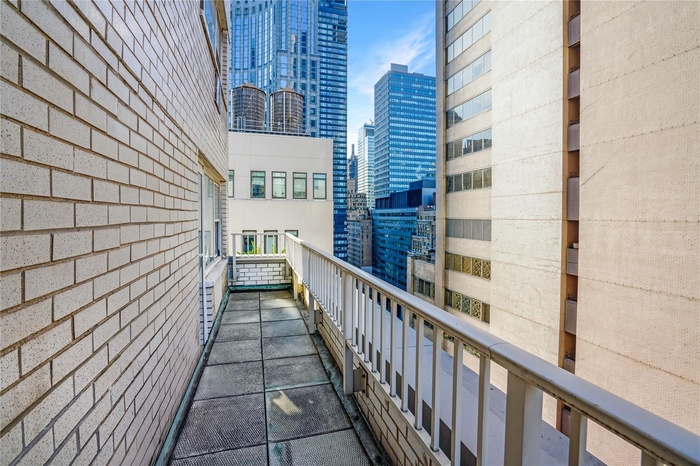 Balcony with a view of city