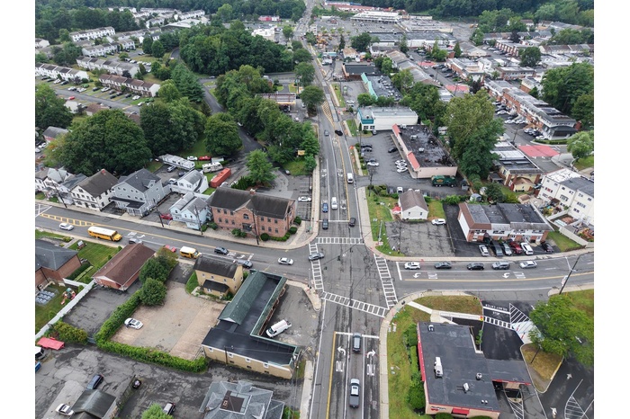 Aerial overview of property's location
