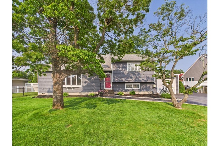 Split level home with entry steps