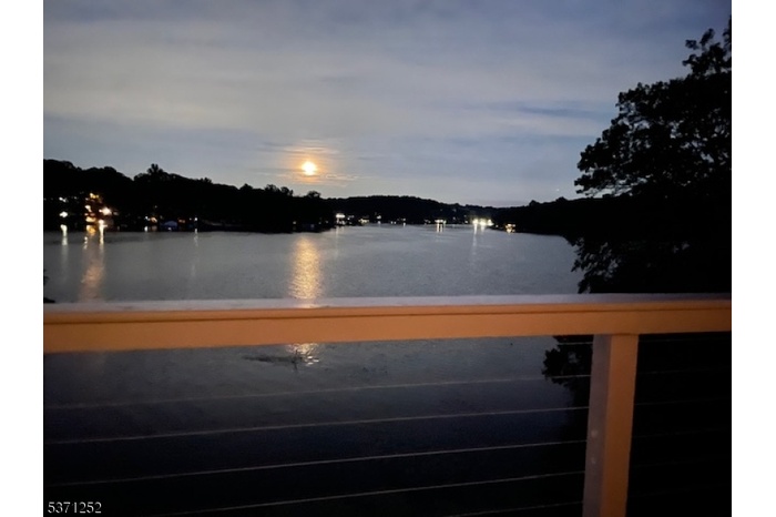 Night time view of lake