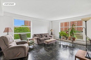 WOW ! Perched up on the 8th Floor, this large, freshly painted 2 bedroom, 1 bath apartment has the floor plan you've been looking for to make your own.