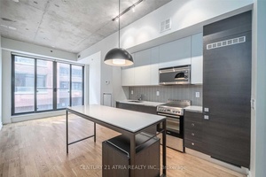 Stunning Award Winning Boutique Art Condos Situated In The Heart Of Trendy Queen West Industrial Style Loft Condo Features 10 Ft Exposed Polished Concrete Ceilings Hardwood Floors Throughout European Style ...