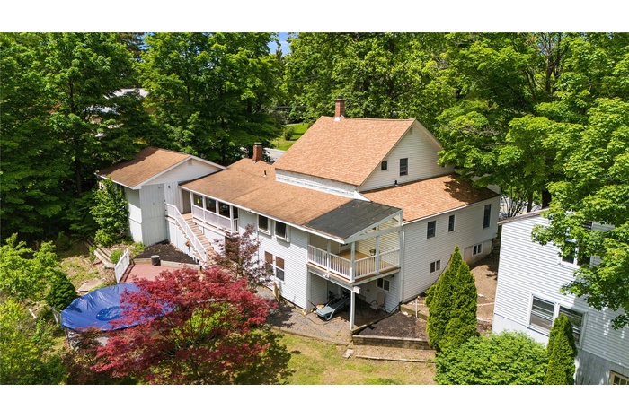 View from above of property