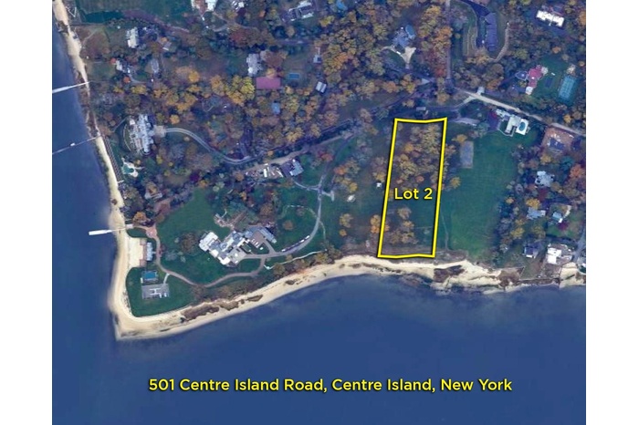Aerial map of property and surrounding area featuring property parcel outlined