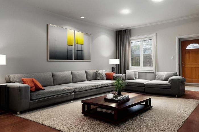 Living area featuring wood finished floors, crown molding, and recessed lighting