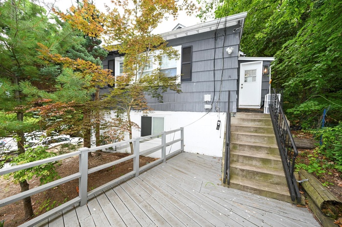 View of wooden deck