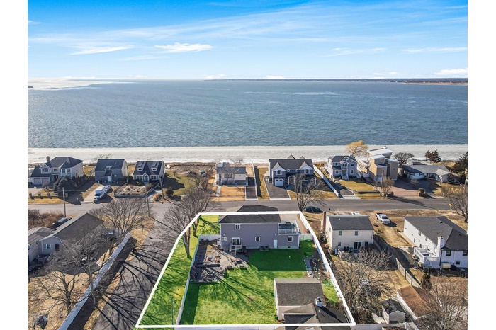Aerial view showcasing gorgeous waterviews