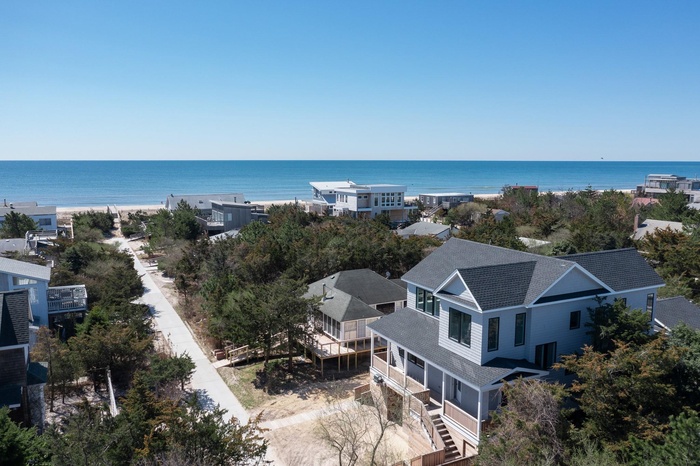 View of subject property featuring a nearby body of water