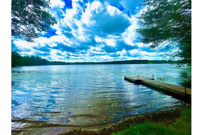 Dock with a water view