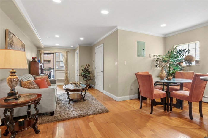 Living room and dining area