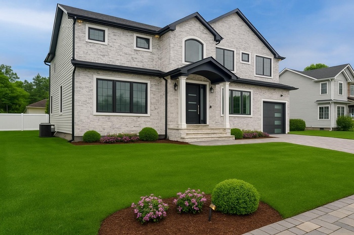 View of front of house featuring driveway