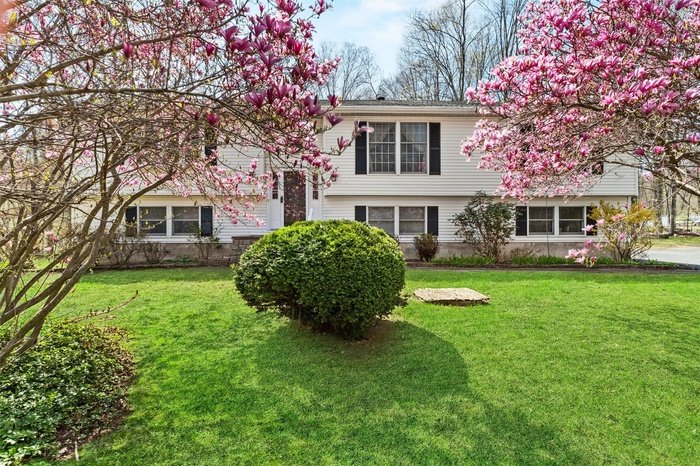 View of front of home with a front lawn
