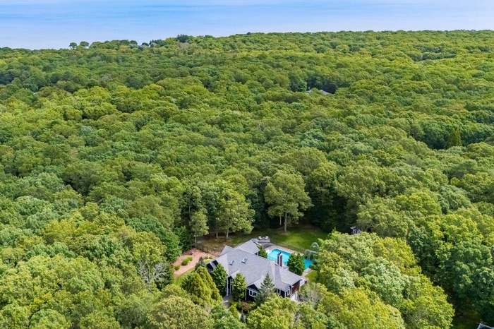 Aerial view of property