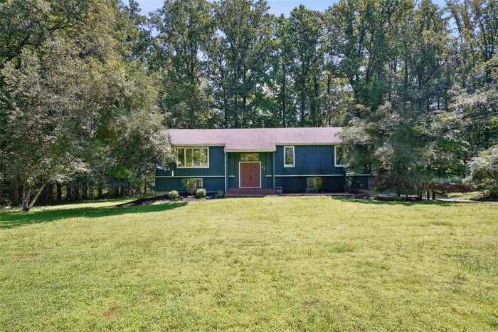 Front view with select trees digitally removed.