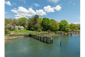 Deep water dock on East side of Mattituck Inlet.