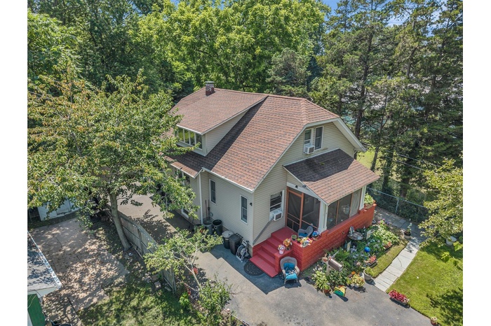 View from above of property