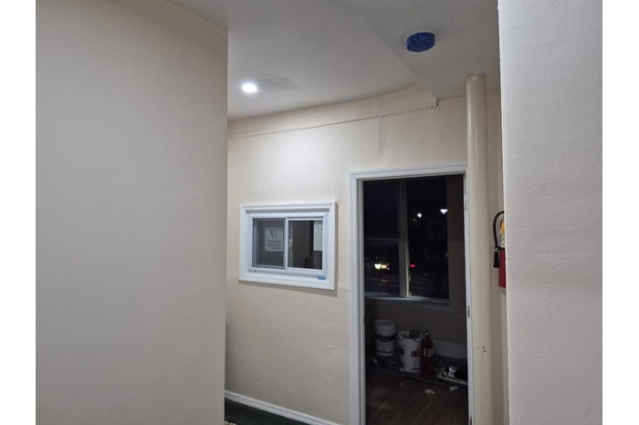 Corridor with baseboards