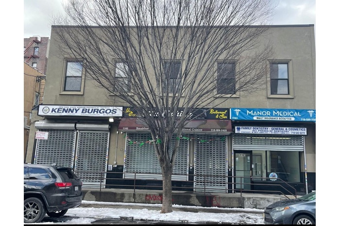 View of snow covered building