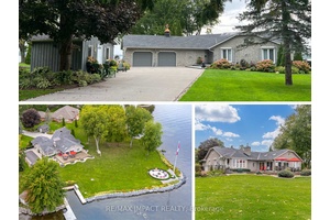 Nestled on a picturesque waterfront point on Pigeon Lake, this stunning year round home sits on 1.