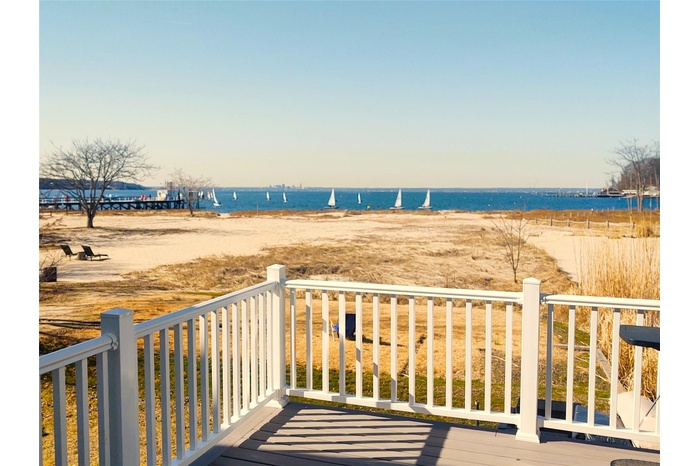 Deck with a water view