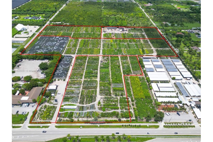 27.61 AC ON KROME AVE - MULTI FOLIO PROPERTY TURNKEY NURSERY BUSINESS. 527 FT ENTRANCE ON  KROME AVE  & 333 FT ON SW 192 ST & 333 FT ON 188 ST