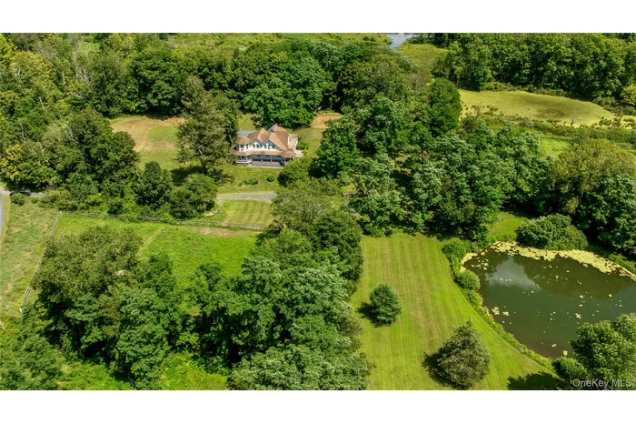 Drone / aerial view of a nearby body of water