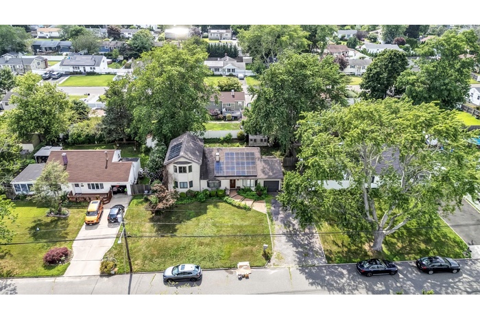 Aerial view of residential area