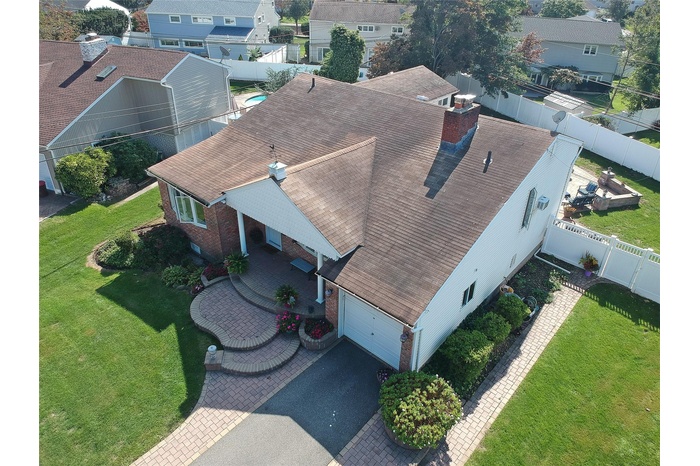Aerial view of residential area
