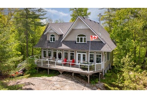 Welcome to your slice of Muskoka paradise this turn key, 3 bedroom cottage on Six Mile Lakes Hungry Island blends classic charm with modern comfort in an unforgettable, private setting.