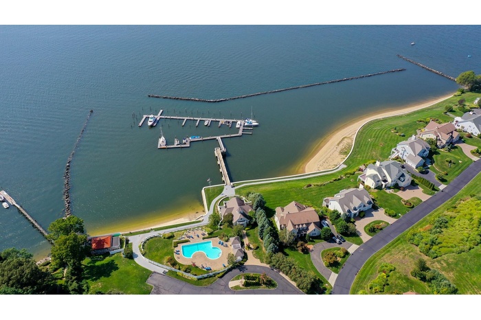 View of Private Marina & This Waterfront Home