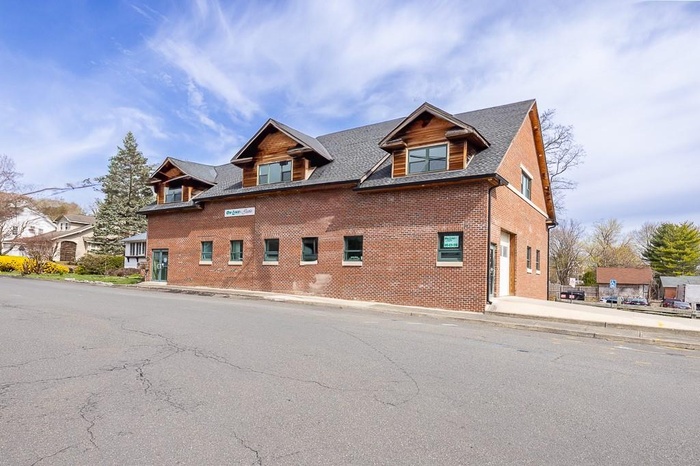 View of the structure with all brick