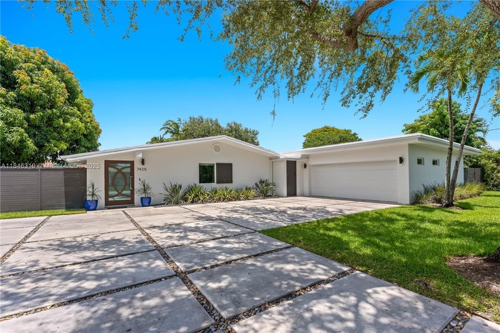 Concrete driveway